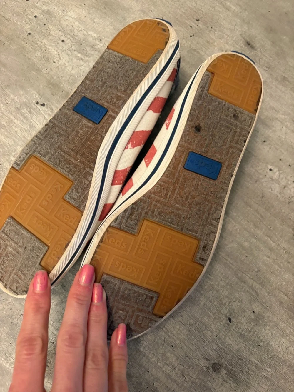 Keds Slip-On Flats in Red White & Blue Stars and Stripes Size 7.5